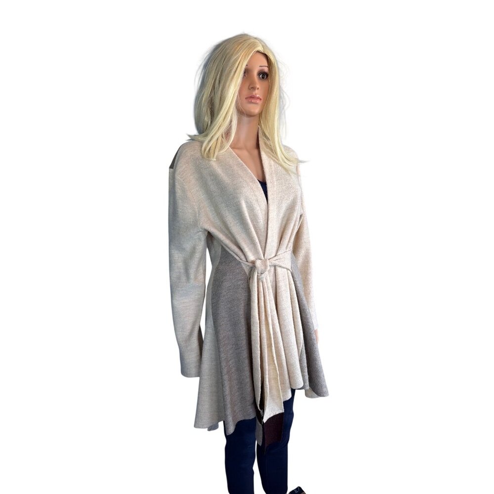 Anthropologie Rosie Neira Denissa Tie Waist Wool Sweater Women's XL Beige - Picture 17 of 17